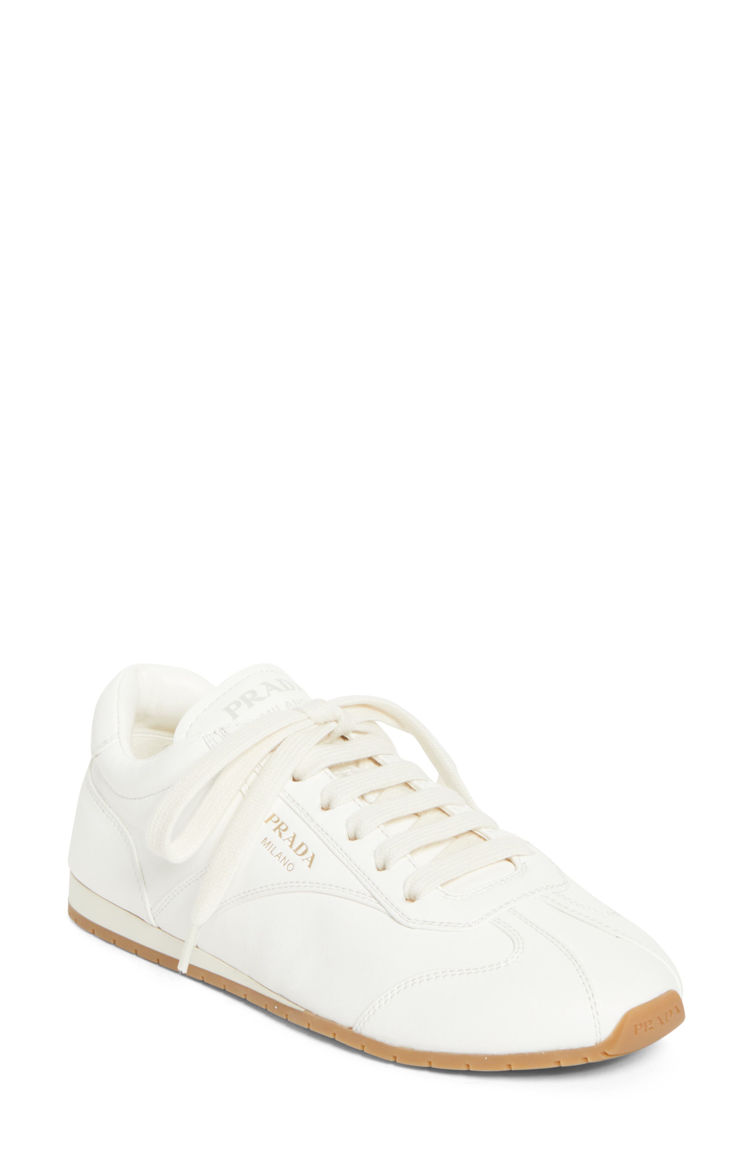 Prada Low Top Sneaker, Main, color, Avorio