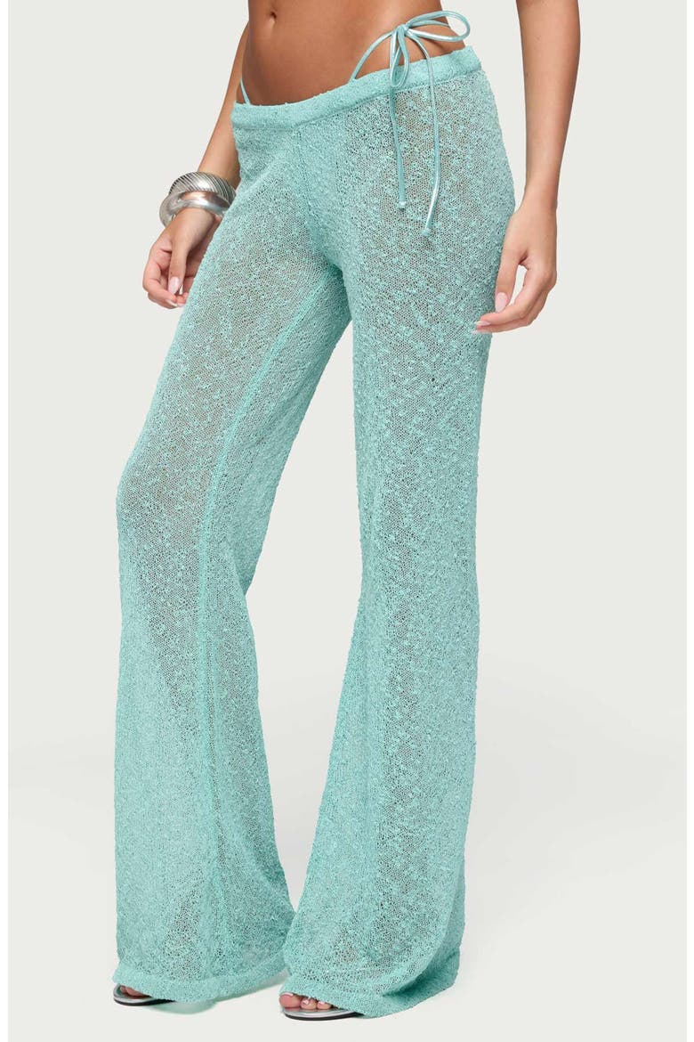 Bena Knit Flare Pants, Alternate, color, TURQUOISE