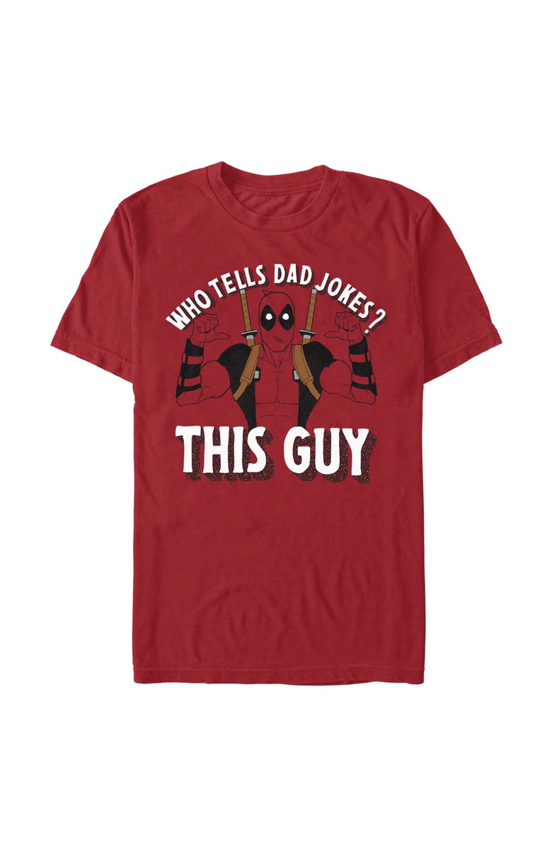 Marvel: Deadpool Men's Marvel Deadpool This Guy Tells Dad Jokes Graphic T-Shirt, Main, color, Cardinal
