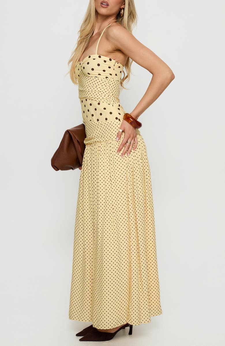 Princess Polly Marguerite Halter Dot Print Maxi Dress, Alternate, color, 
