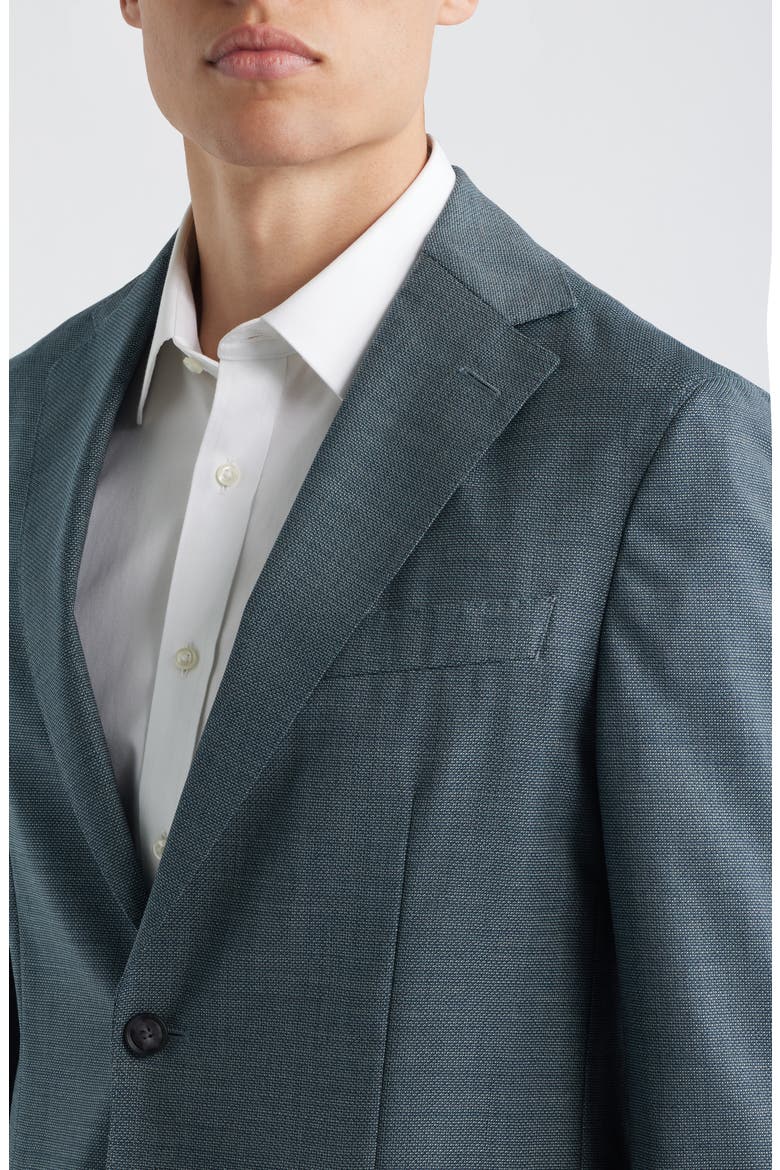 Hanry Slim Fit Textured Virgin Wool Sport Coat, Alternate, color, GREEN / TEAL