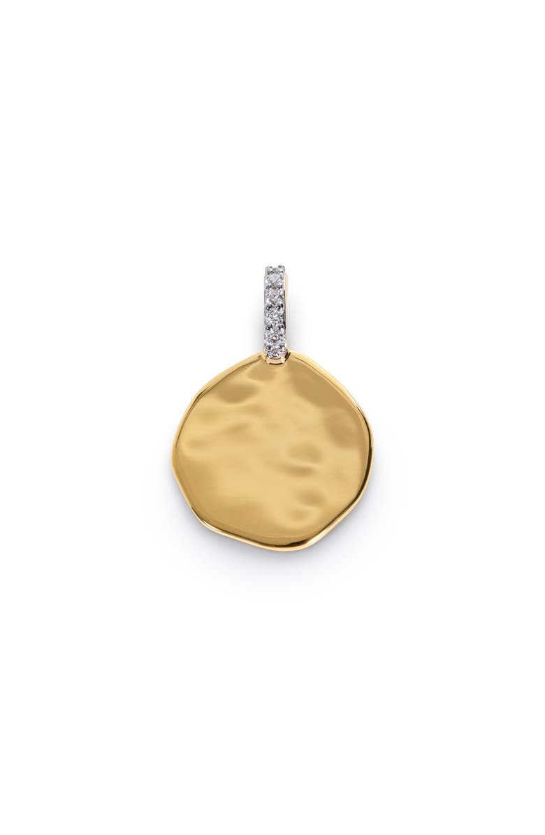 Monica Vinader Siren Diamond Coin Pendant, Main, color, 18K Gold Vermeil / Diamond
