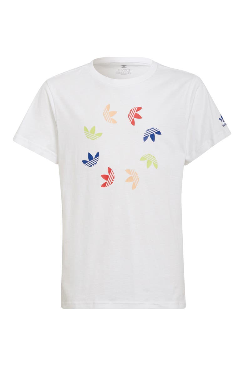 Kids' Trefoil Graphic Tee, Alternate, color, WHITE