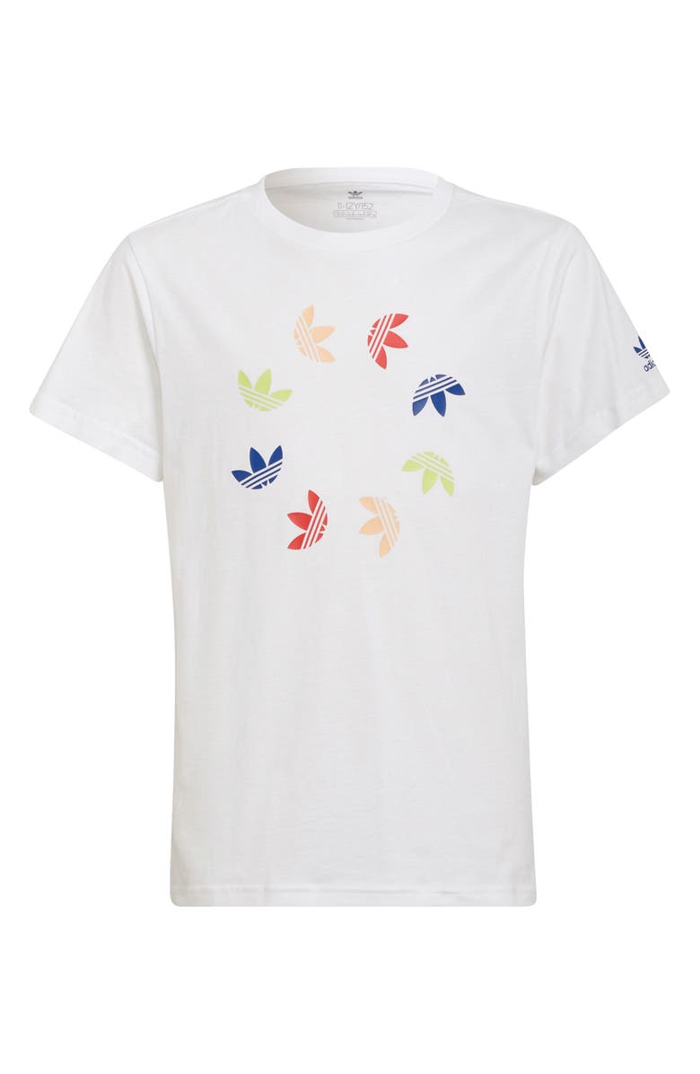 adidas Originals Kids' Trefoil Graphic Tee, Alternate, color,