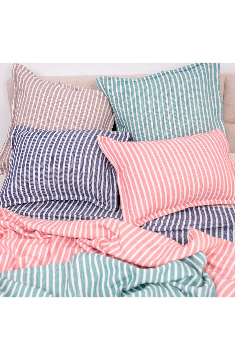 carol & frank Bengal Stripe Blanket, Alternate, color, Green