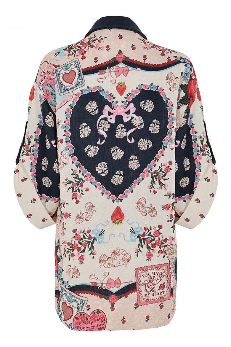 Chrissy Cherish Cover-Up Shirt, Alternate, color, WHITE