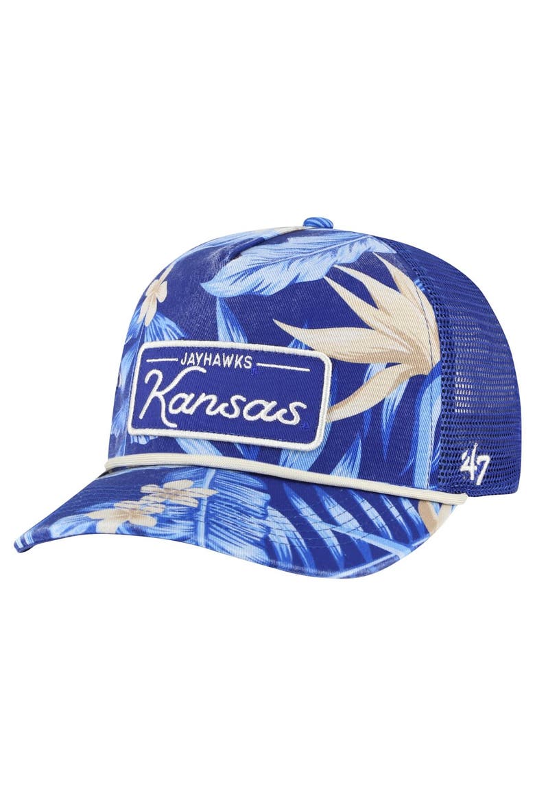 Men's '47 Royal Kansas Jayhawks Tropicalia Hitch Adjustable Hat, Main, color, Royal