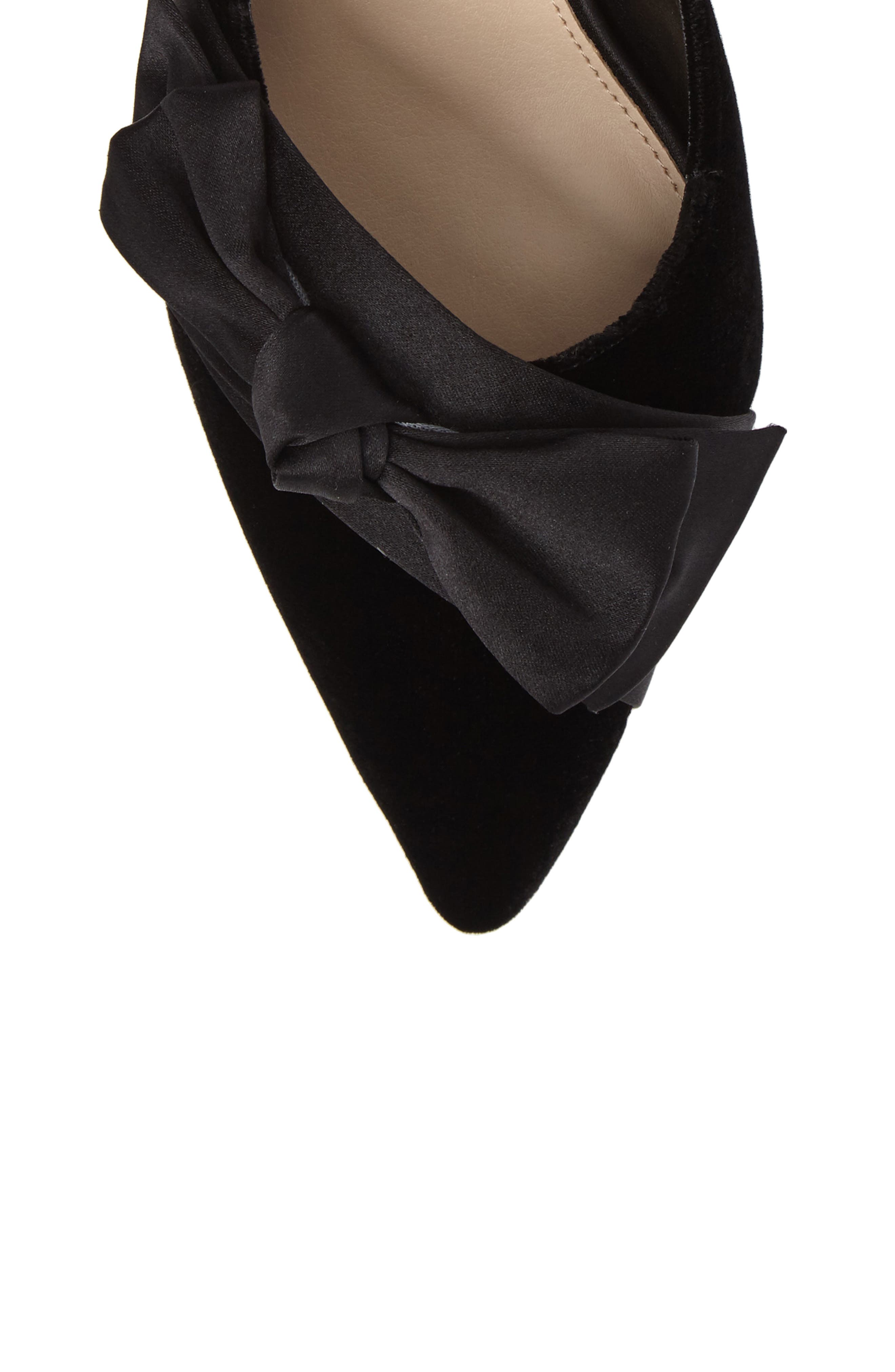 Timara Bow Mule, Alternate, color, BLACK SATIN
