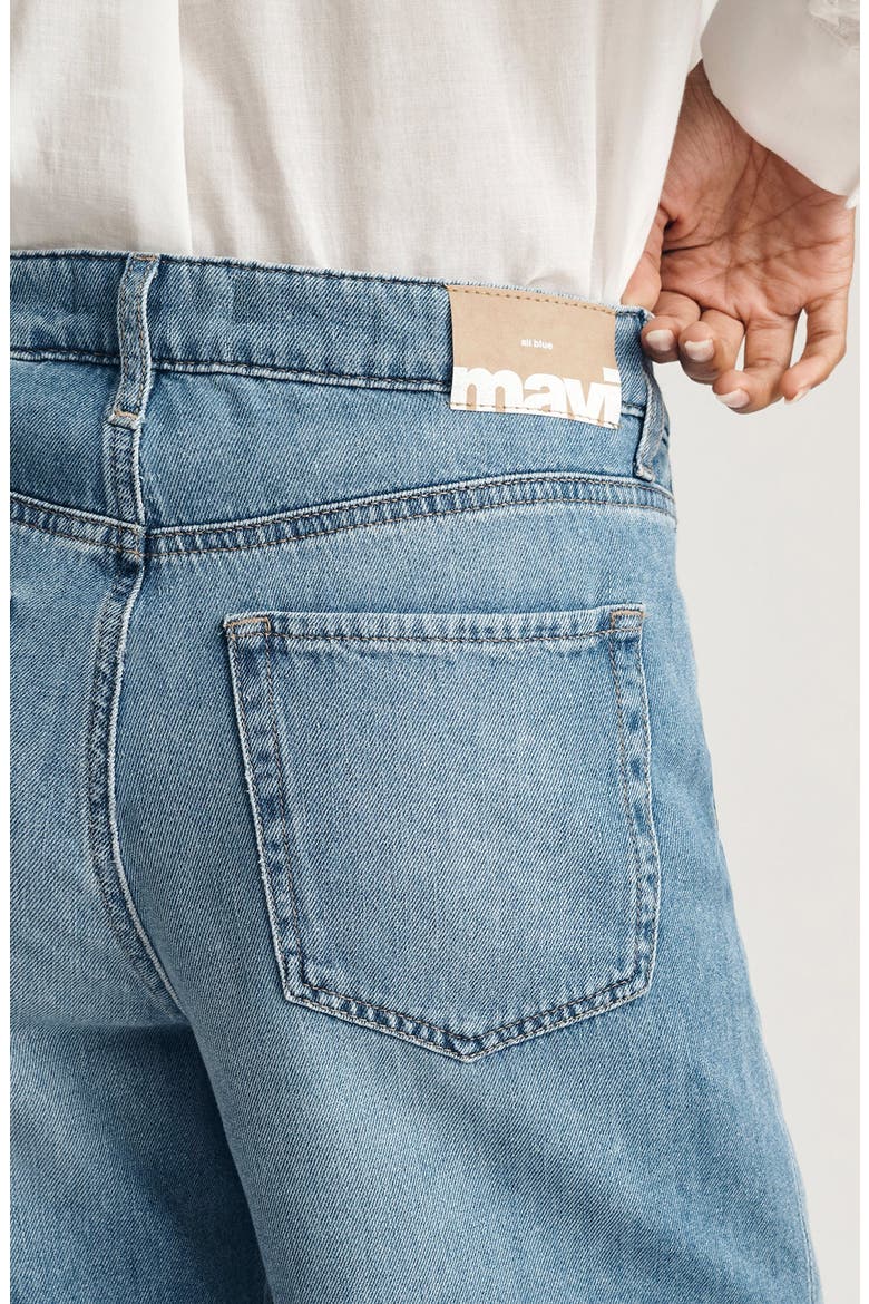Nella Drawstring Denim Shorts, Alternate, color, LIGHT BLUE WELL BLUE