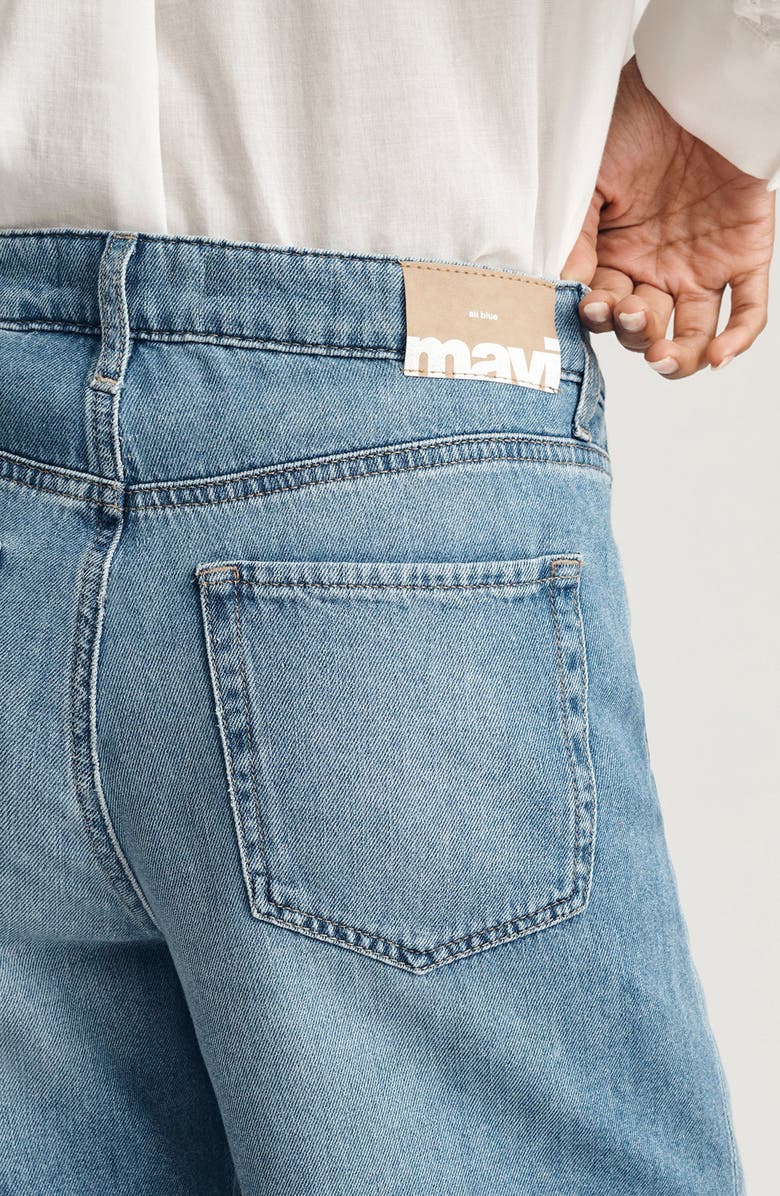 Mavi Jeans Nella Drawstring Denim Shorts, Alternate, color, Light Blue Well Blue