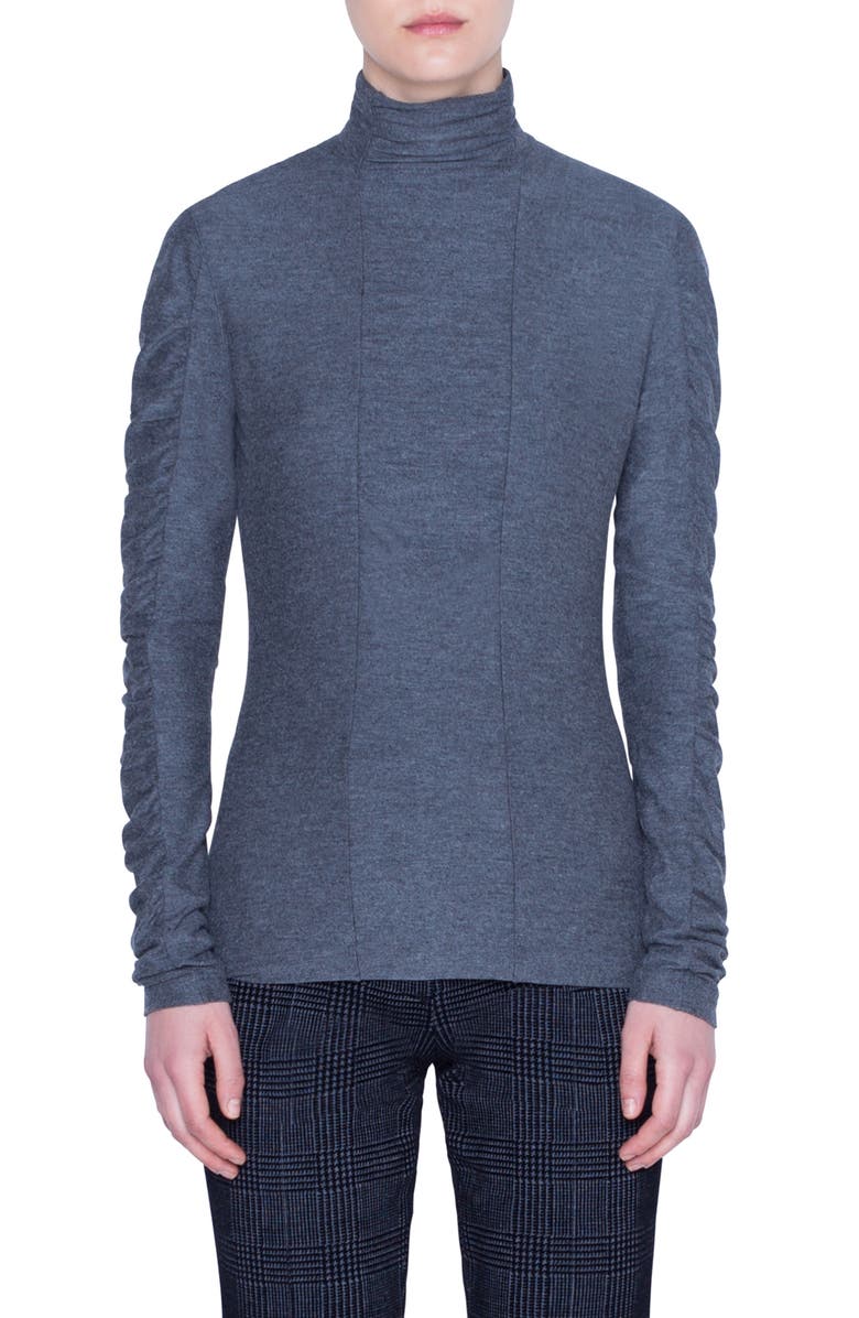 Akris punto Ruched Jersey Top, Main, color,
