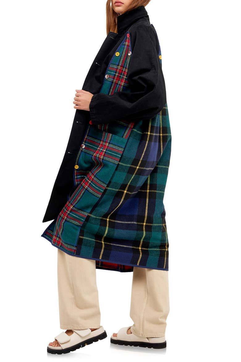 Longline Reversible Coat, Alternate, color, MULTI
