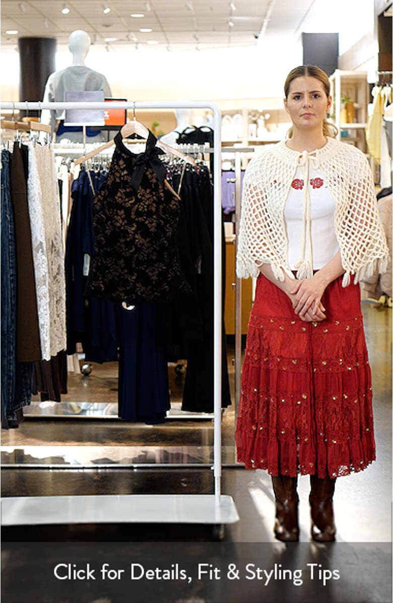 Natalya Bow Halter Lace Top, sales video thumbnail