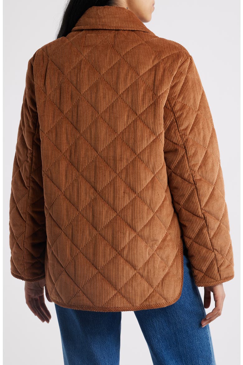 Quilted Corduroy Jacket, Alternate, color, COGNAC