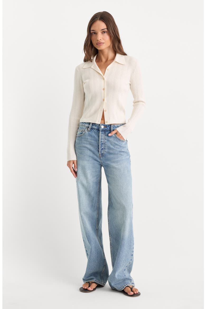 The Ladder Rib Cardigan, Alternate, color, CHALK