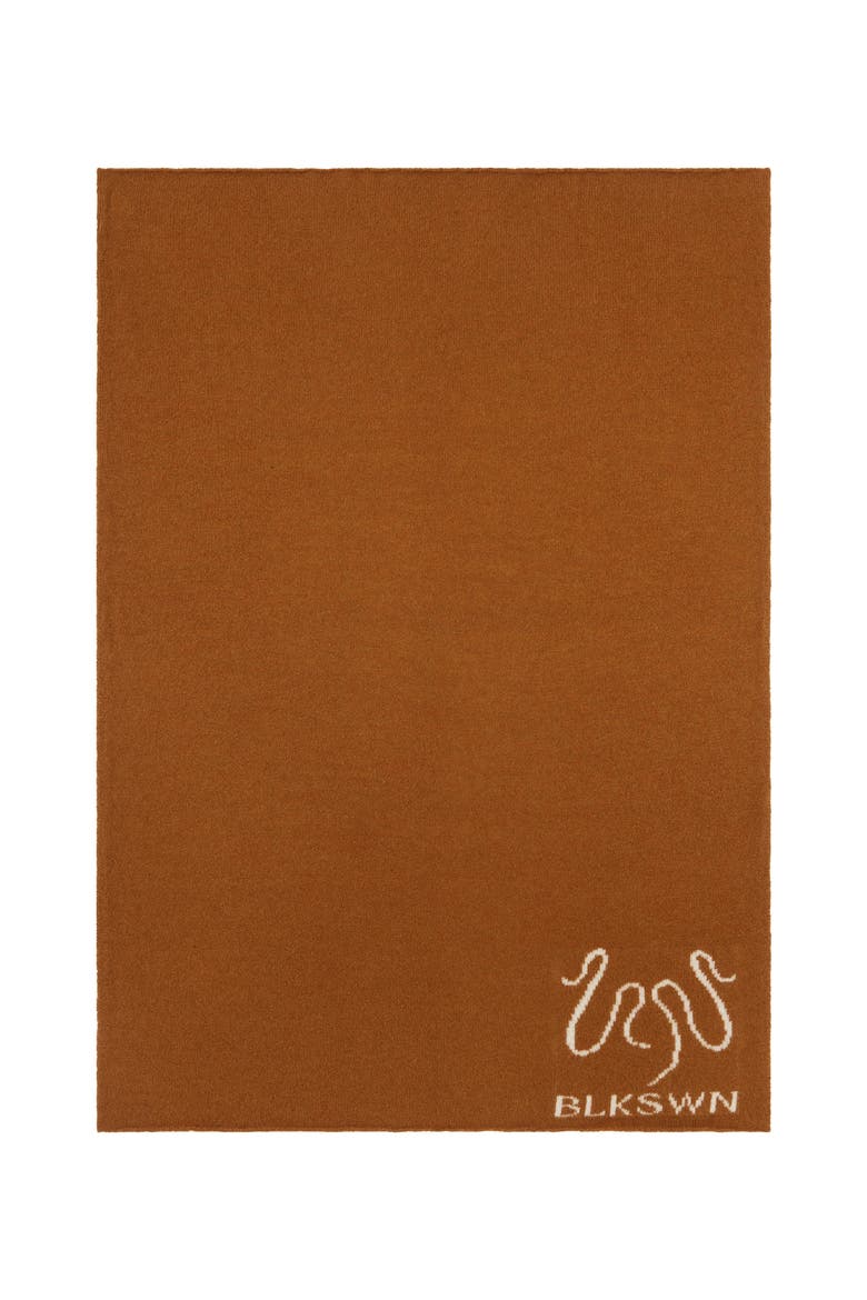 Swn  Logo Copper Alpaca Throw Rug, Alternate, color, Copper