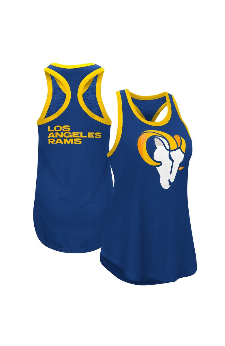 G-III 4HER BY CARL BANKS Women's G-III 4Her by Carl Banks Navy Los Angeles Rams Tater Tank Top, Main, color,