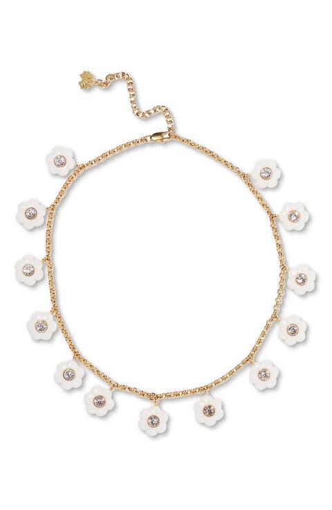 Daphne Crystal Charm Necklace