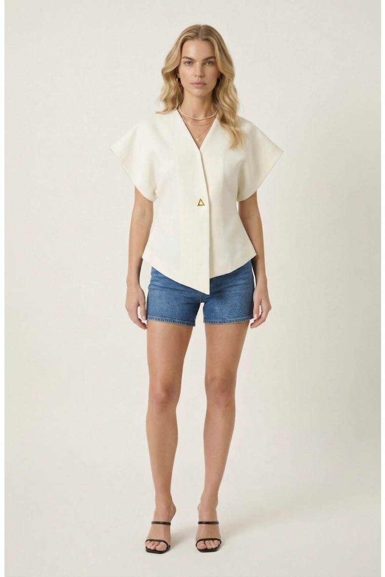 Textured Wrap Top, Alternate, color, Off-White