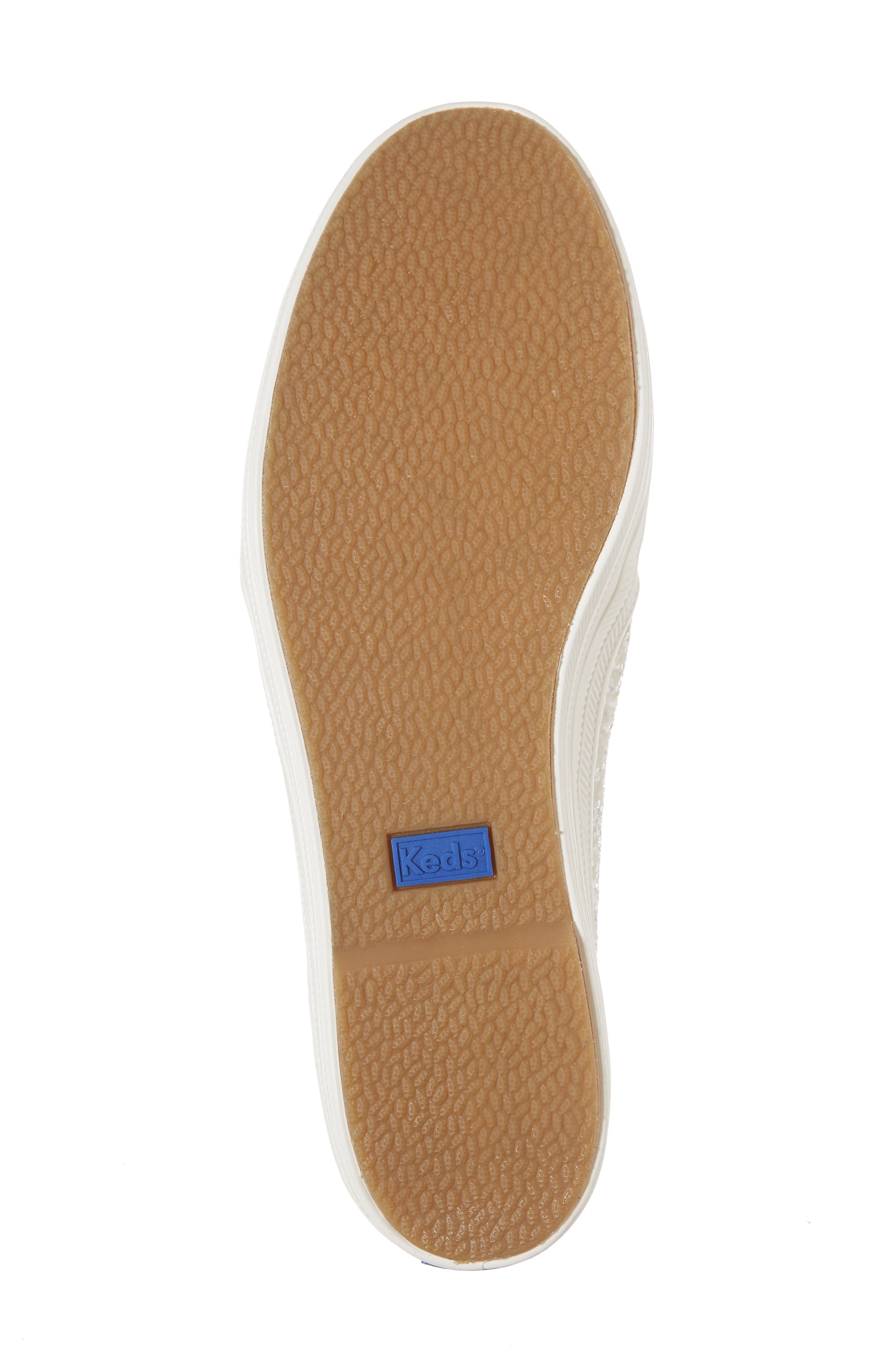 triple decker glitter slip-on sneaker, Alternate, color, CREAM