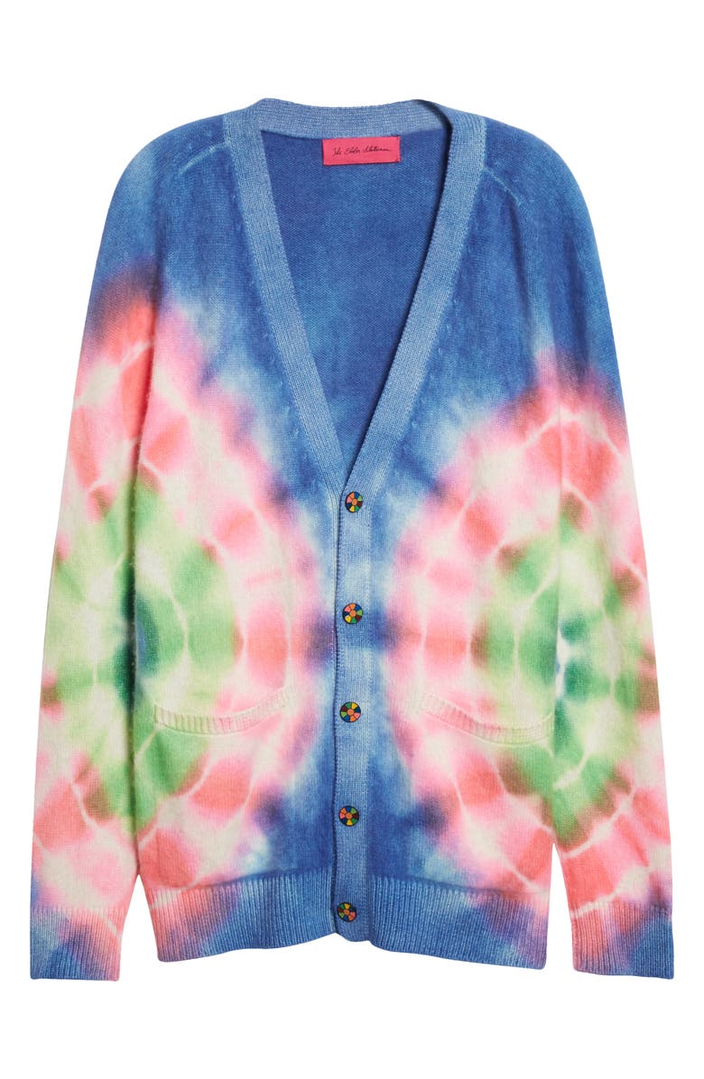The Elder Statesman Olympus Tie Dye Cashmere Cardigan, Alternate, color, 