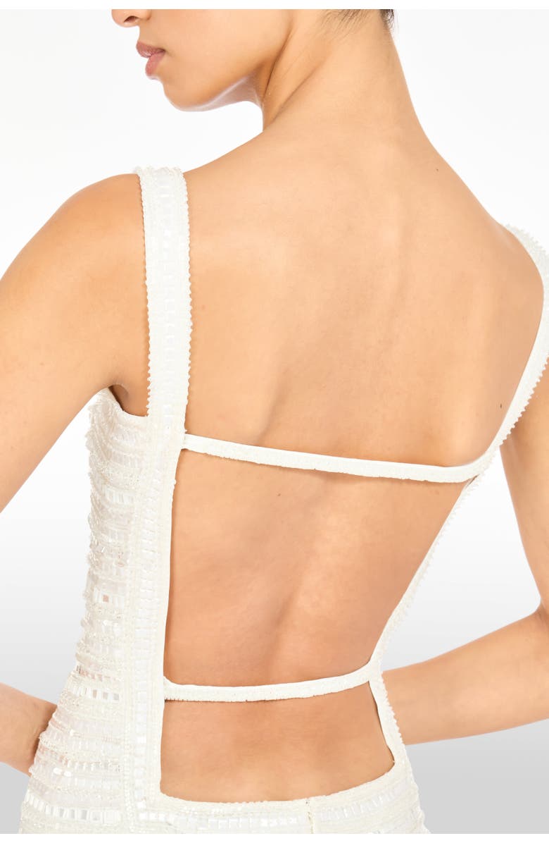 Jenny Packham Gigi Beaded Mini Dress, Alternate, color, Ivory