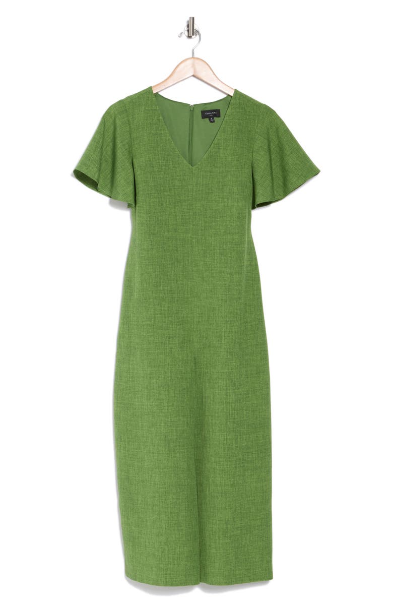 Tahari ASL Flutter Sleeve Wide Leg Jumpsuit, Alternate, color,