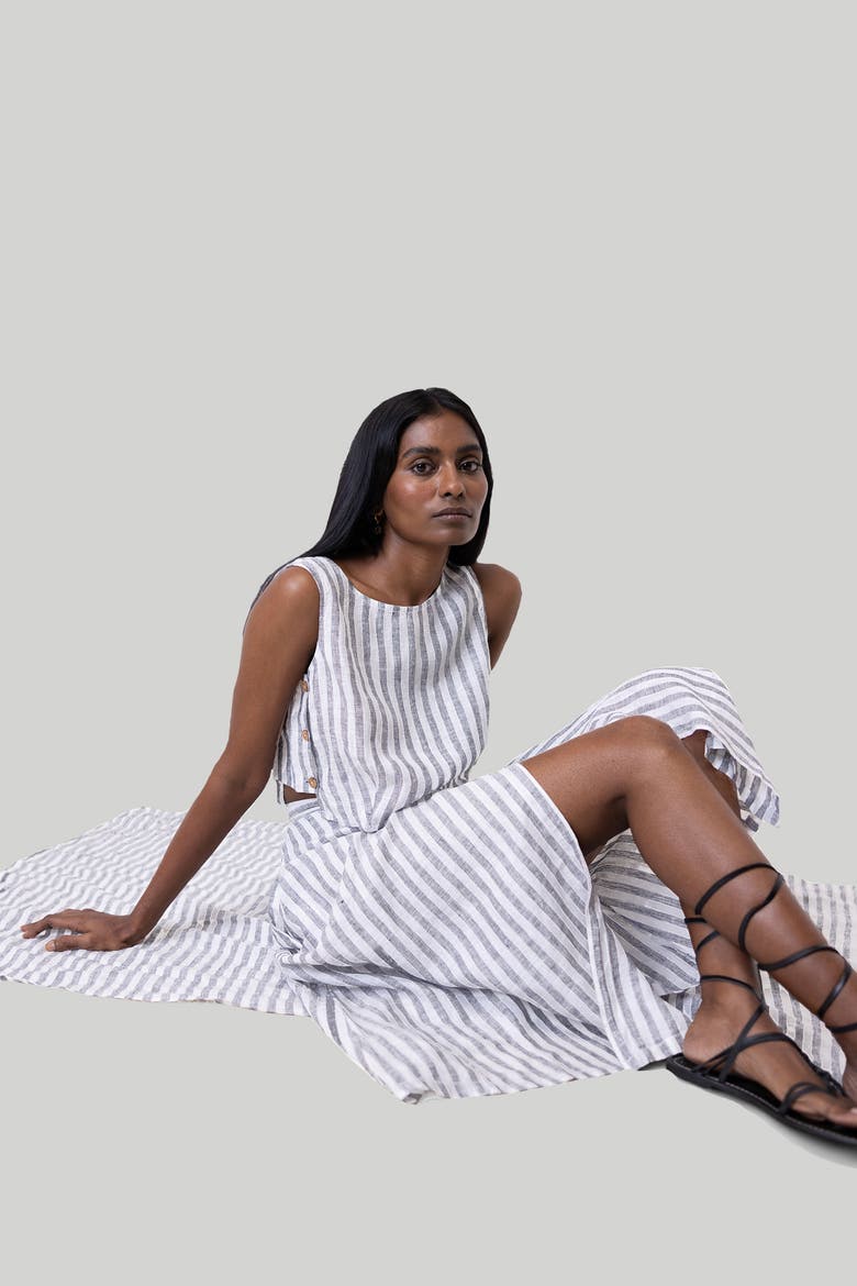 Breezy Linen Summer Set, Alternate, color, Striped Linen