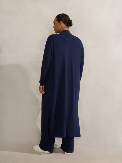 Live Unlimited Lightweight Supersoft Maxi Cardigan In Blue