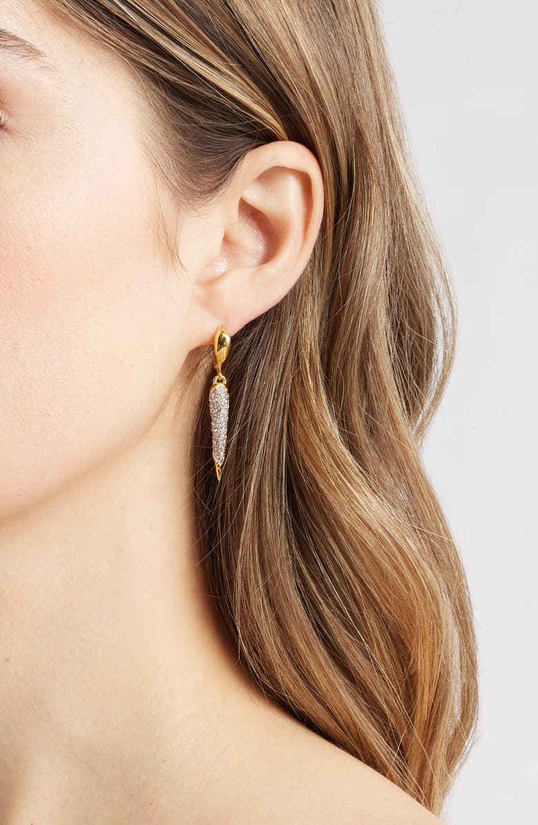 Alexis Bittar Solanales Crystal Pavé Spear Drop Earrings, Alternate, color, Crystals