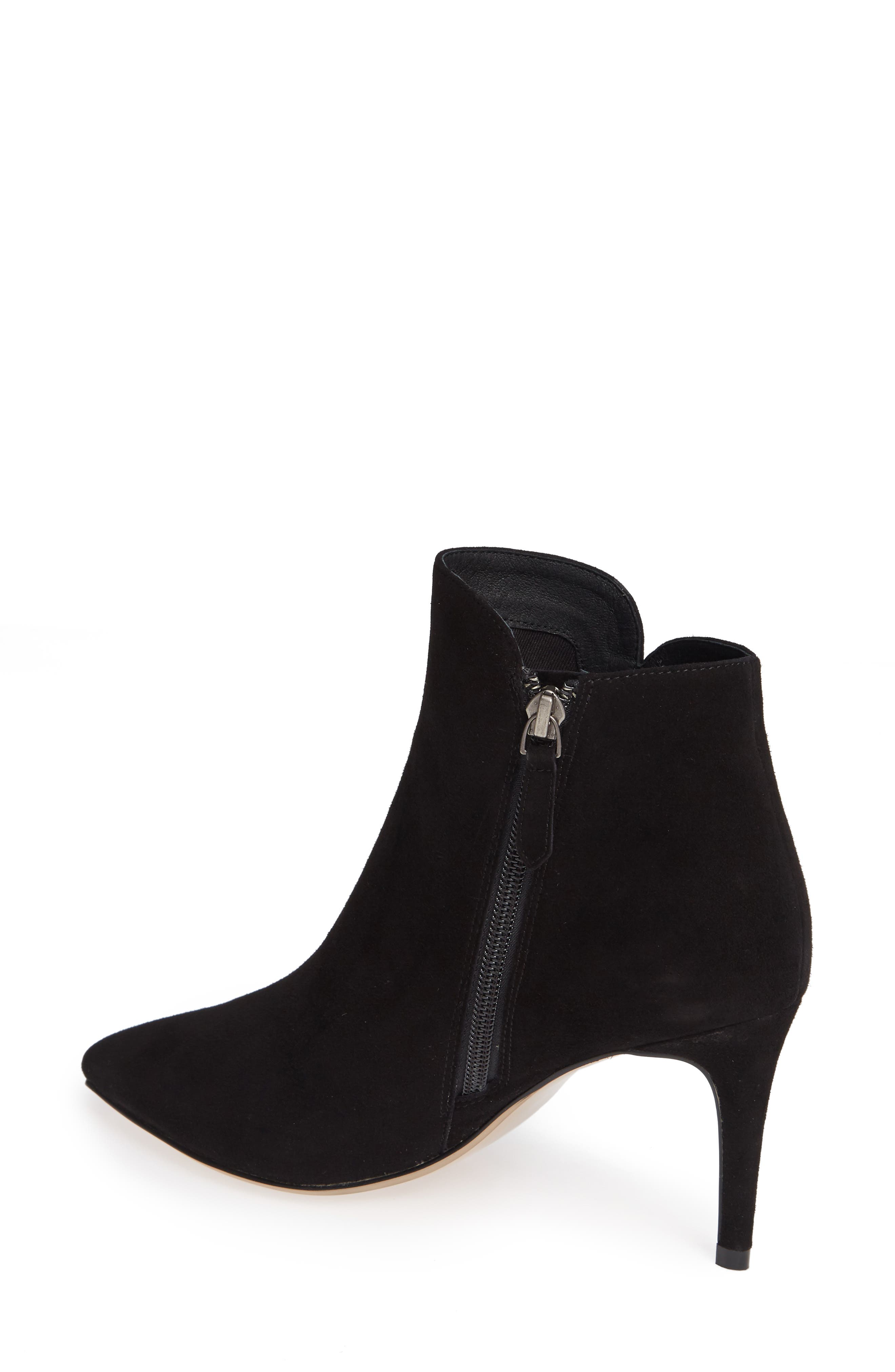 x Atlantic-Pacific Mariella Pointy Toe Bootie, Alternate, color, BLACK SUEDE