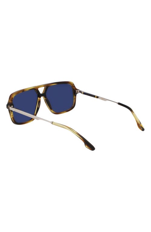 Victoria Beckham Double Bridge Aviator Frame Sunglasses In Brown