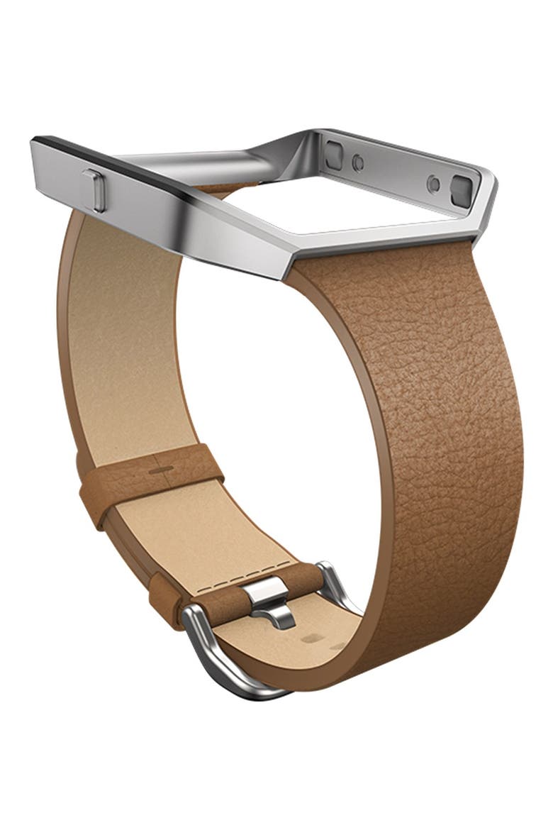 'Blaze' Slim Leather Accessory Band & Frame, Main, color, CAMEL
