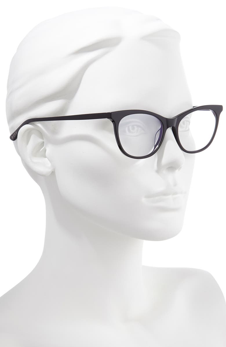 DIFF Jade 51mm Blue Light Blocking Cat Eye Glasses, Alternate, color, 