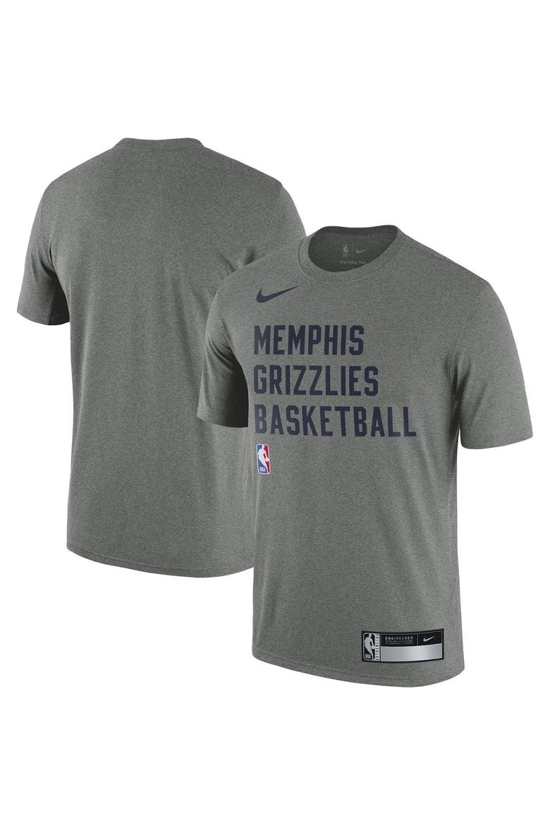 Men's Nike Heather Gray Memphis Grizzlies 2023/24 Sideline Legend Performance Practice T-Shirt, Main, color, Heather Gray