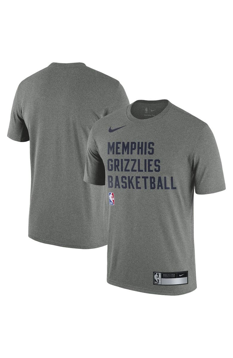 Nike Men's Nike Heather Gray Memphis Grizzlies 2023/24 Sideline Legend Performance Practice T-Shirt, Main, color,