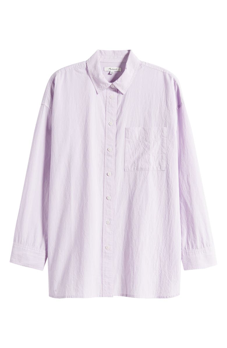 Madewell The Oversize Straight Hem Signature Poplin Shirt, Alternate, color, 