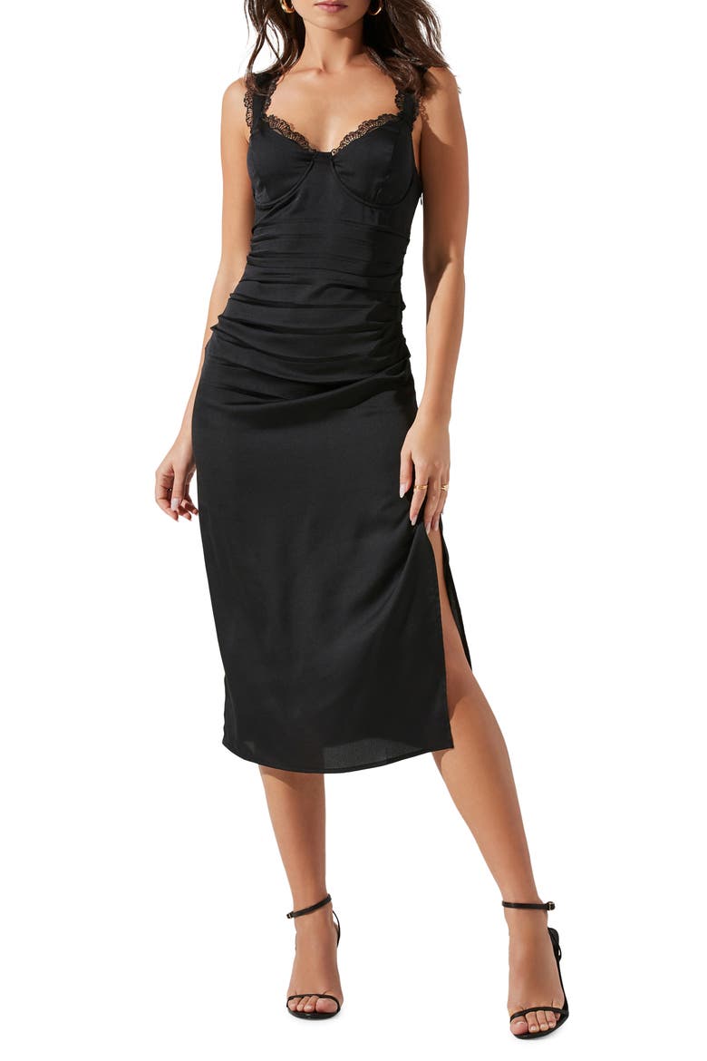 Alva Body-Con Midi Dress, Main, color, BLACK