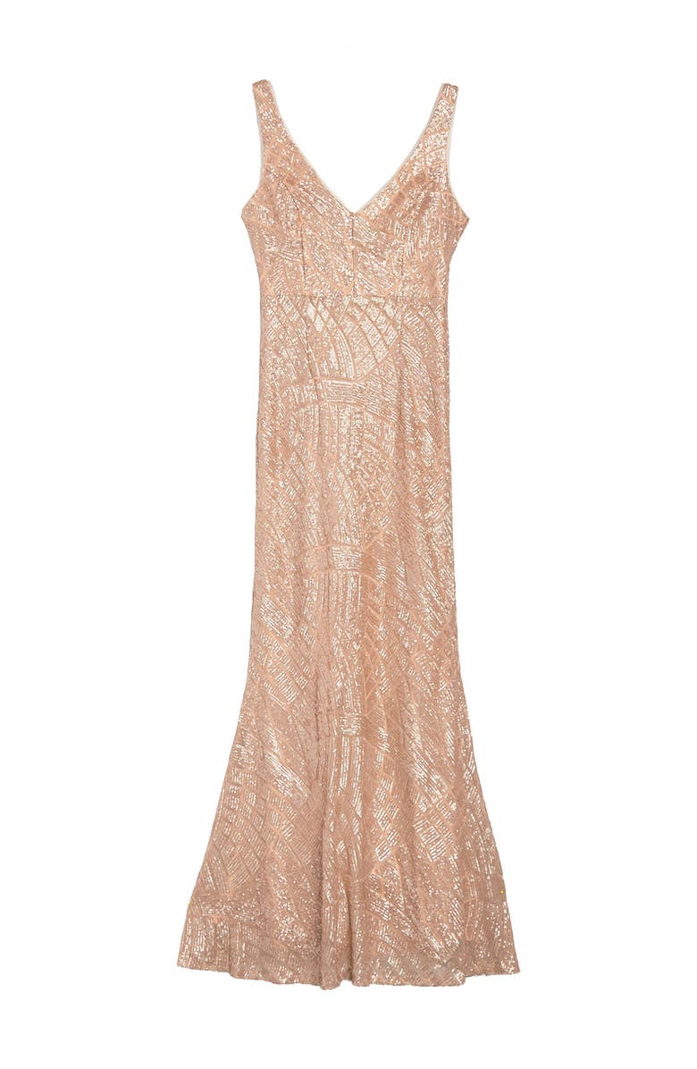 Marina Sequined Floor Length Gown, Main, color, 