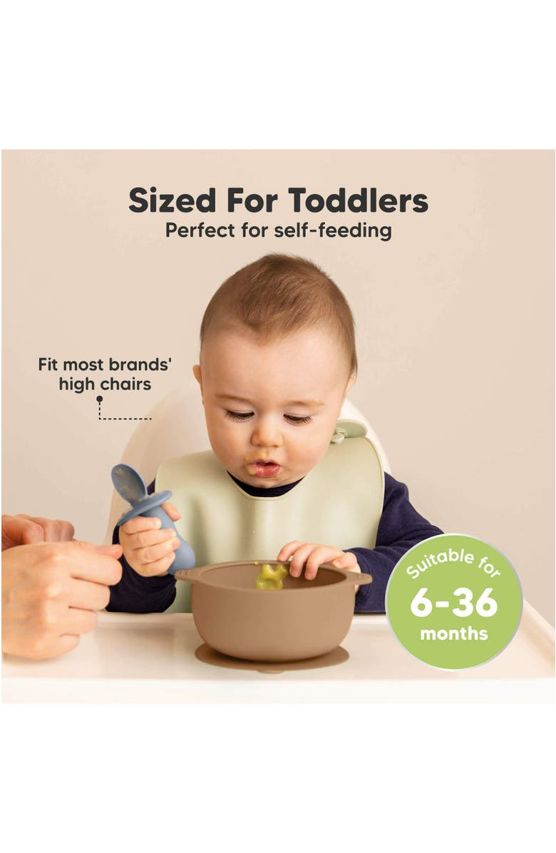 KeaBabies 2-Pack Silicone Suction Bowls, Alternate, color, Desert