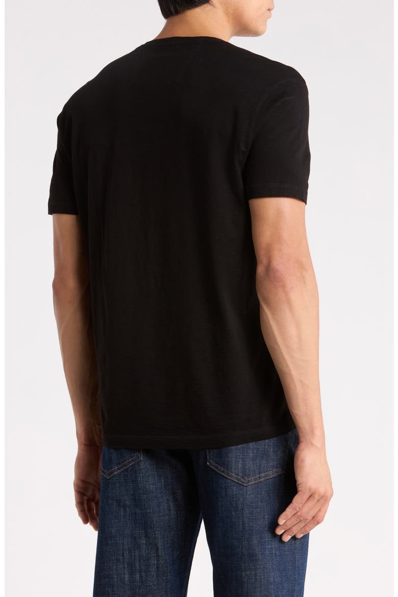 Vaan Mercerized Cotton V-Neck T-Shirt, Alternate, color, BLACK