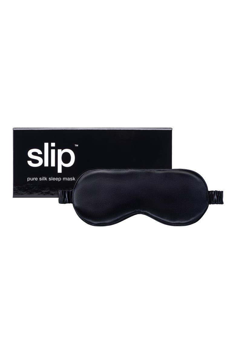 Pure Silk Sleep Mask, Main, color, BLACK