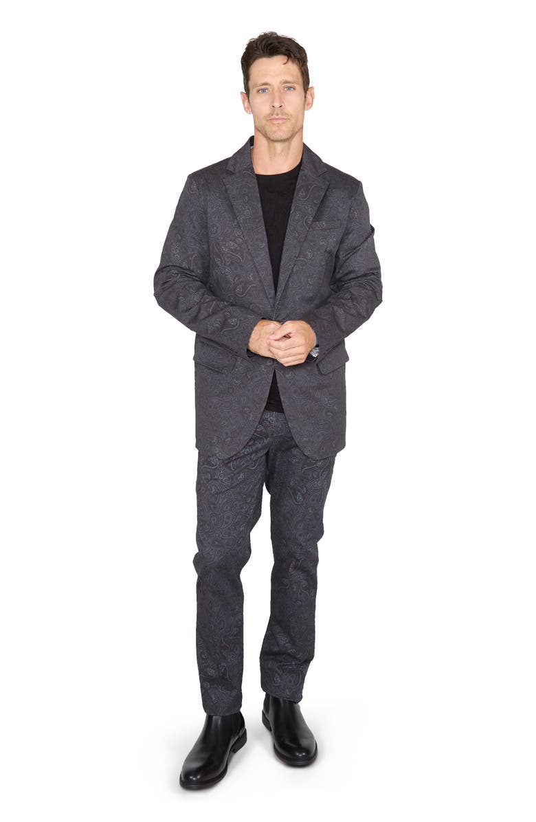 Lords of Harlech Hadrian Stretch Cotton Blazer, Alternate, color, Montgat Paisley Black