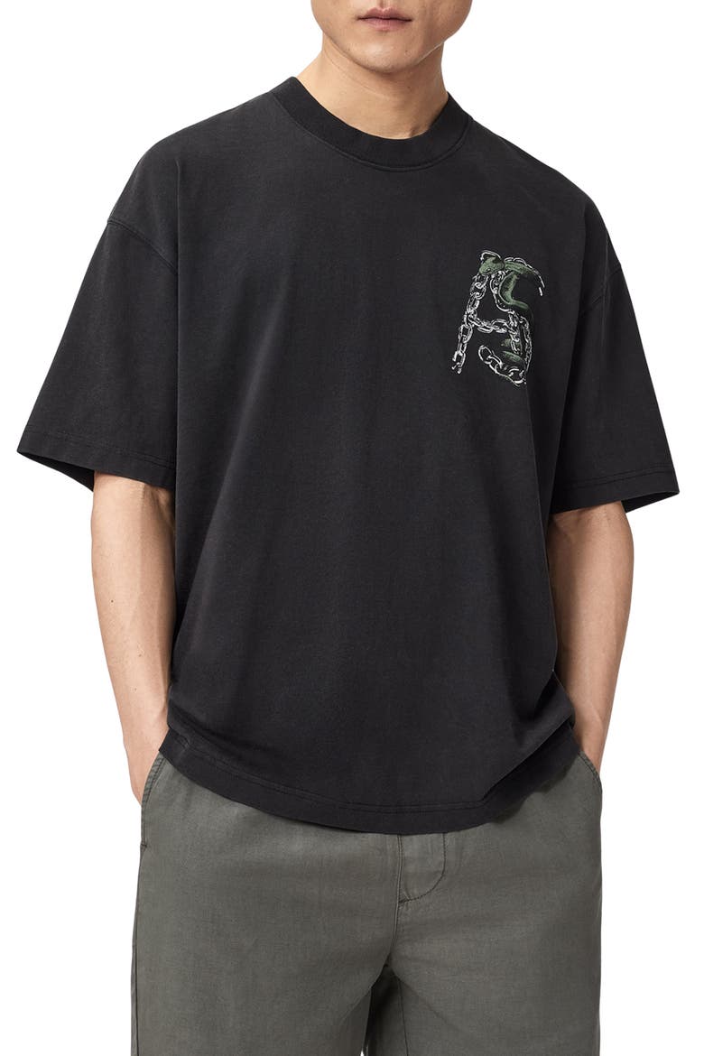 Linx Graphic T-Shirt, Main, color, WASHED BLACK