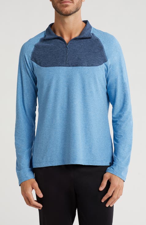 Moss Jersey Colorblock Half Zip Golf Pullover