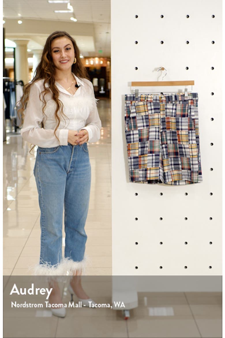 Patchwork Madras Flat Front Shorts video