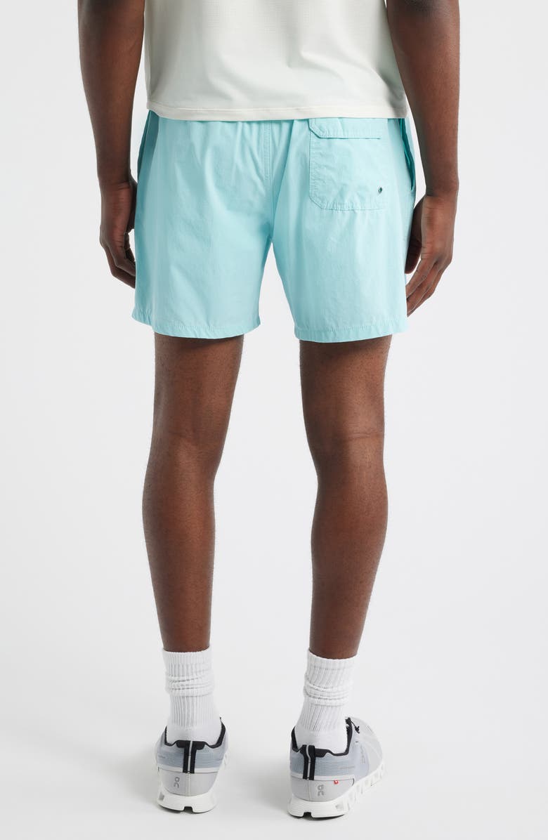 Vintage Summer Vintage Wash Water Repellent Stretch Volley Swim Trunks, Alternate, color, Aqua