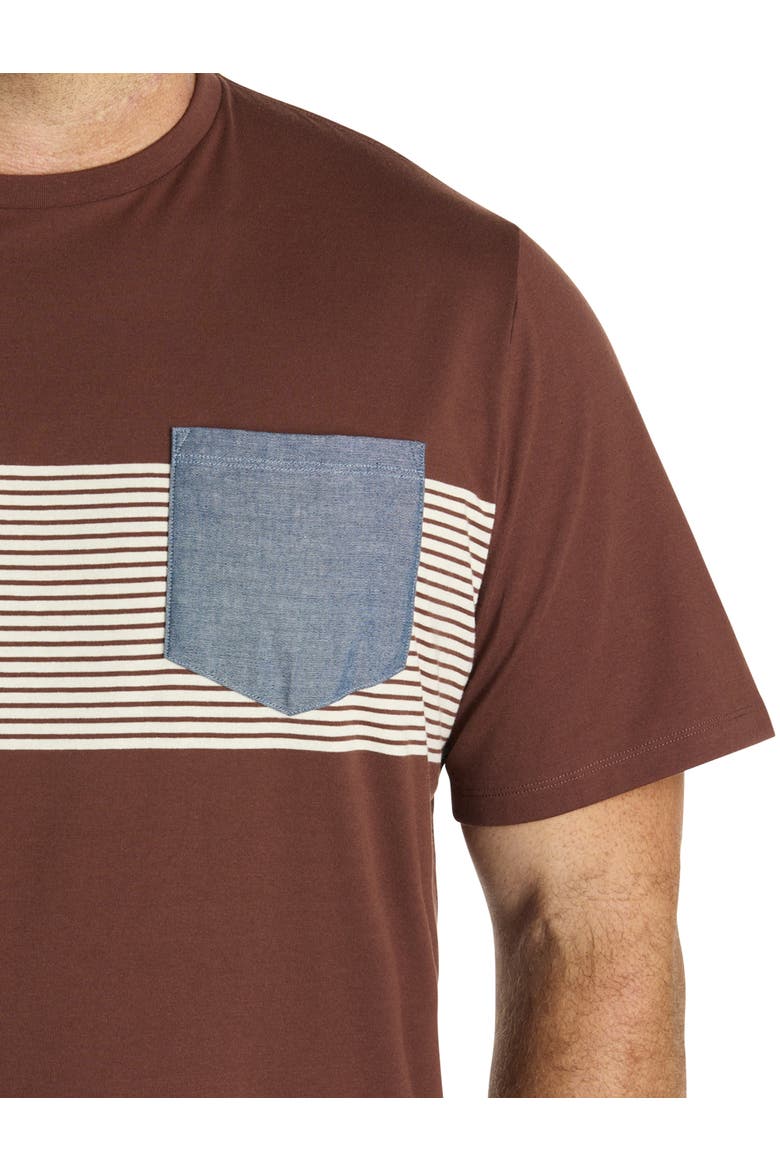 Big & Tall Moisture-Wicking Colorblock T-Shirt, Alternate, color, BROWN