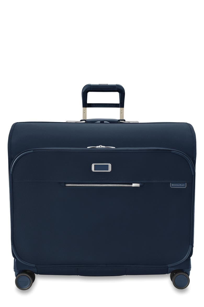 Baseline Deluxe Wardrobe Spinner Suitcase, Main, color, NAVY