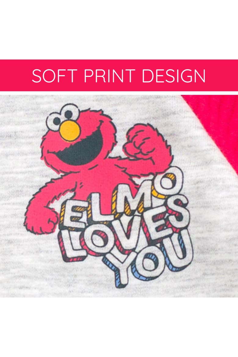 2-Piece Hooded Tee and Shorts Set, Alternate, color, Oatmeal Red Elmo